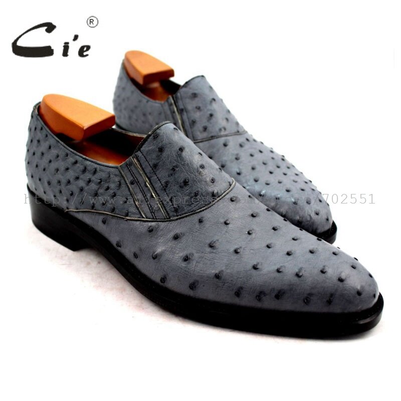 Zapato de piel de avestruz Real para hombre, Calzados hechos a mano, personalizables, parte inferior de cuero transpirable, n. ° OS1