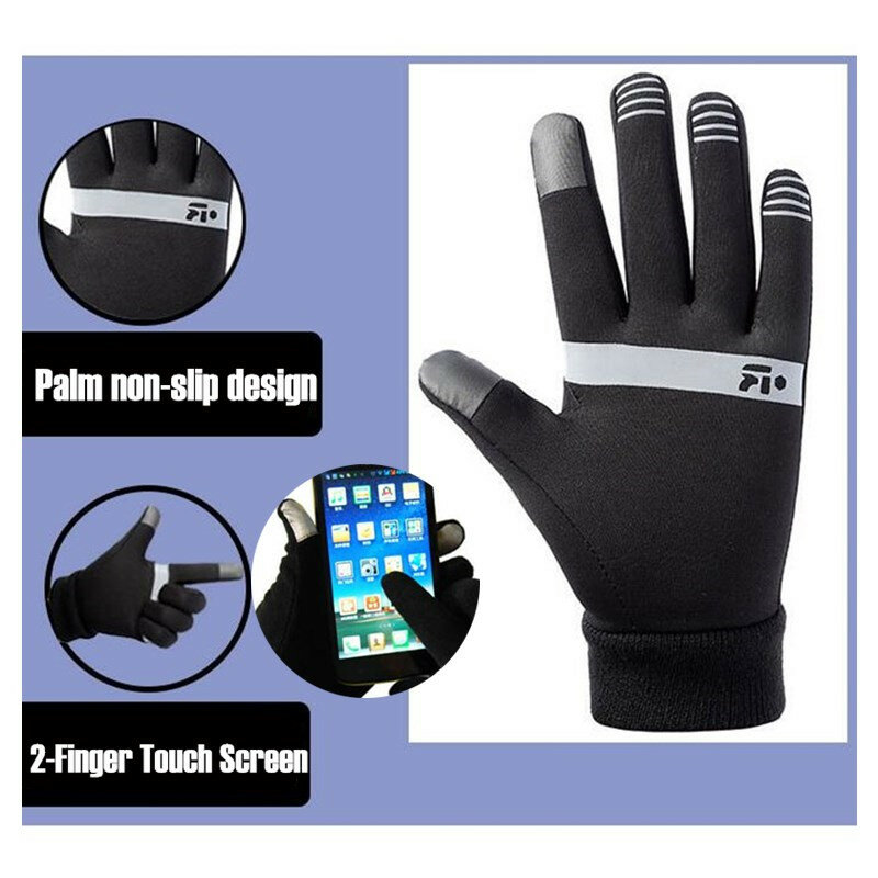 200P Men&Women Winter Warm Lightweight 2-Finger Touch Screen Gloves,Elastic Quick-dry,Sport Magic Hiking Ride Ski Runing Gloves