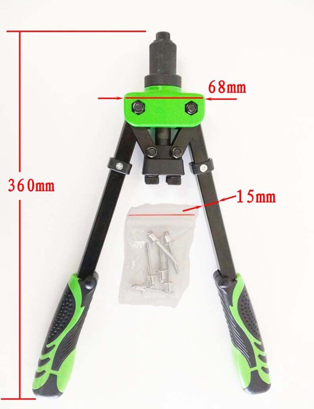 Free Shipping 14 inch hand riveting gun manual core pulling riveter pull nail gun with 2.4 to 6.4mm 3/32" to 1/4"