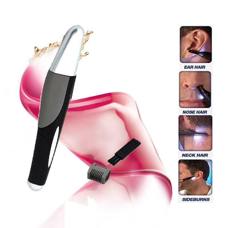 Nuevo producto, recortador de cejas y nariz, afeitadora, Afeitadora eléctrica Personal con luz LED integrada para el cuidado de la cara, maquinilla de afeitar
