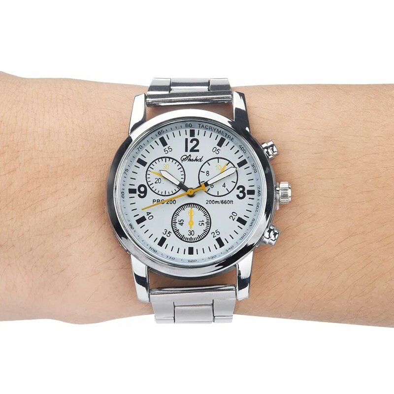 Fashion Simple Men Watch Stainless Steel Casual Quartz Watches Men with Date Week Wristwatch Zegarek Meskie relogio masculino