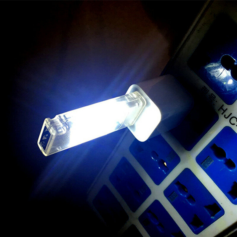 Yiyang-mini luz noturna de led duplo lado usb, lâmpada para crianças 2smd 12smd, portátil, para leitura de energia, cartão de bolso