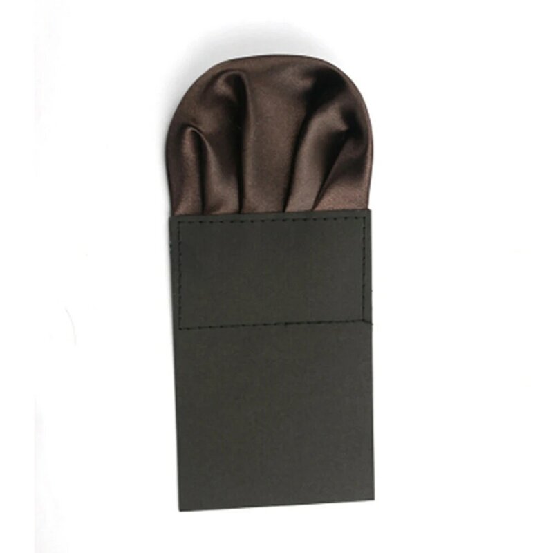 Мужской однотонный Гладкий сатиновый предварительно складной карманный носовой платок для свадебной вечеринки BWTYY0507