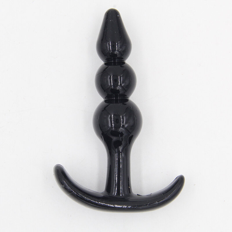 Dingye-juguetes sexuales anales negros, cuentas de silicona, tapón Anal, productos sexuales de silicona, tapón sexual Anal para principiantes
