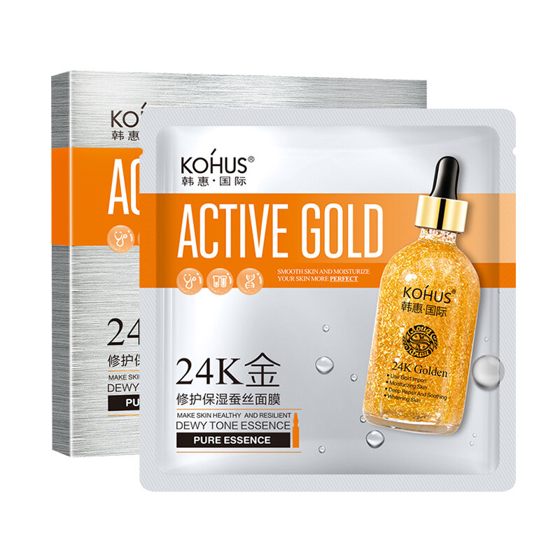 24K Gold face Mask Crystal Gold Collagen Facial Masks Moisturizing whitening Anti-aging Skin Care Korean Cosmetics mask