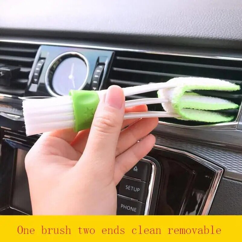 Cleaning Brush for Air Outlet of Air Conditioner of Double-Headed Automobile  Keyboard Multi-function Versatile Cleaning Brush