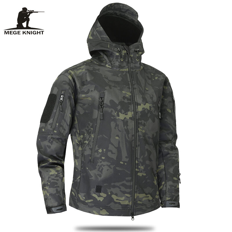 Mege Brand abbigliamento autunno giacca in pile mimetico militare da uomo abbigliamento tattico militare Multicam giacche a vento mimetiche maschili