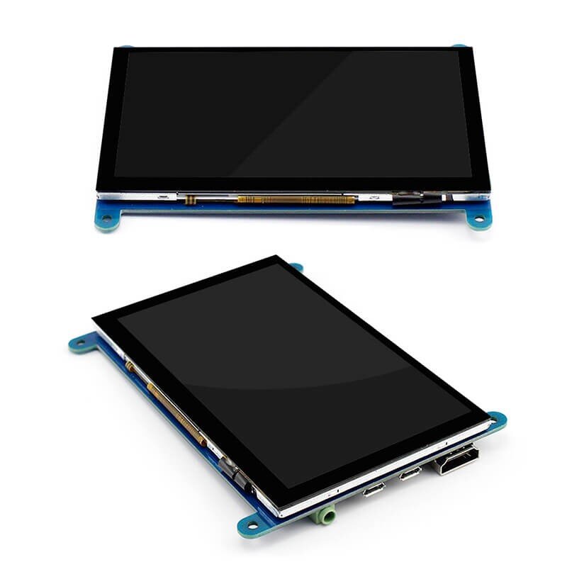 Elecrow-Monitor Portátil Capacitivo Touch Screen, Displays LCD, Compatível com HDMI, Raspberry Pi 4, 800x480, 5"