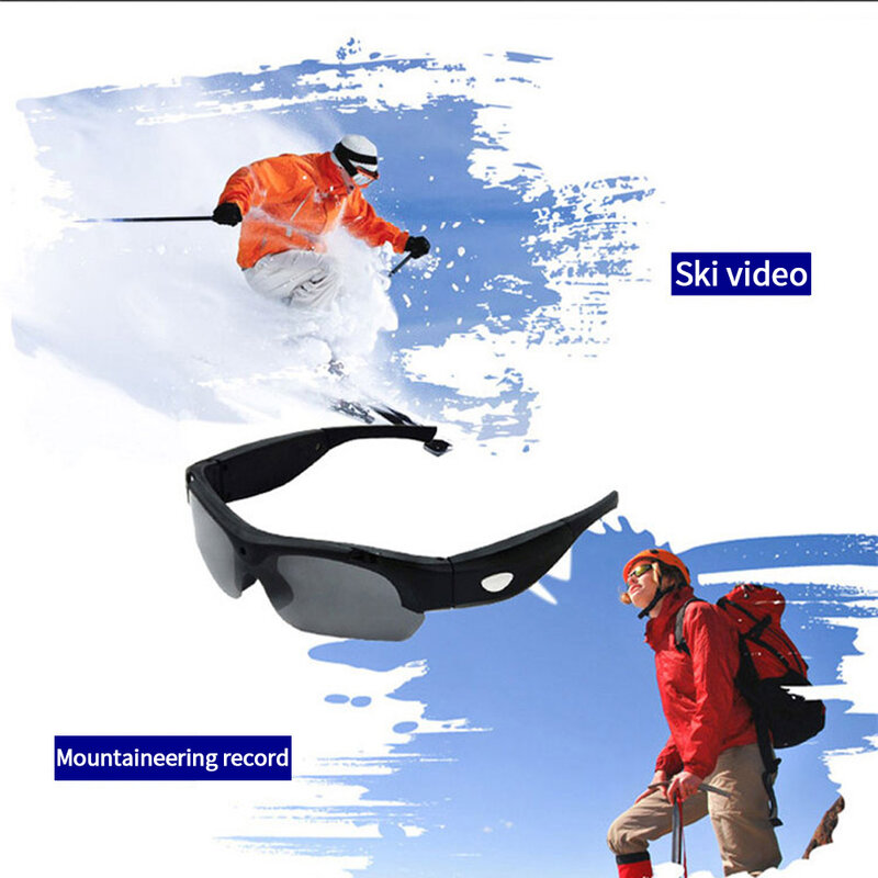 Mini kamera wifi Inteligentne bezpieczeństwo w domu Mikrokamera Aparat cyfrowy HD 1080P Inteligentne okulary Czarny/pomarańczowy Polaryzacyjne okulary przeciwsłoneczne Kamera Action Sports Camera Okulary z gniazdem na