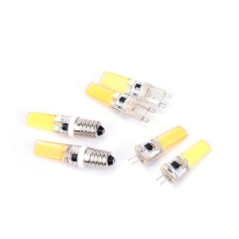 Minilámpara LED regulable G4, G9, E14, 9W, COB, SMD, cristal de silicona, 220V, G4, COB, G9