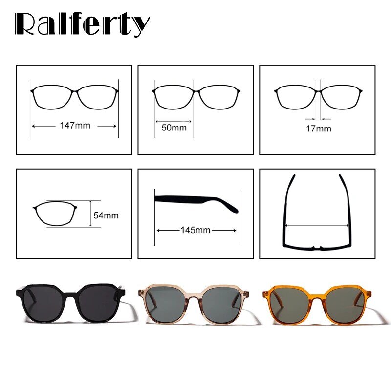 Ralferty-gafas de sol Retro para mujer, lentes de diseñador de marca, Vintage, UV400, montura de plástico, W813060, 2019