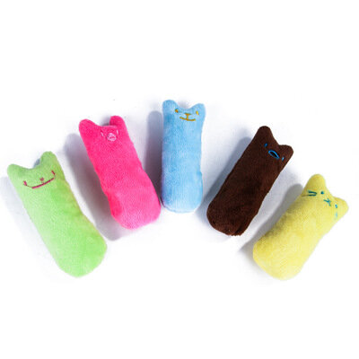 Dentes Grinding Catnip Toys para gatos, Brinquedo engraçado interativo do gato do luxuoso, Brinquedo vocal mastigando do gatinho, garras, polegar, mordida Cat Mint