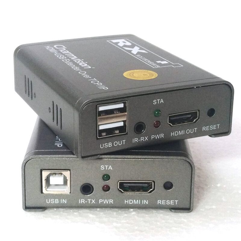 Charmvision IPKVM-120HU 120m 393ft USB HDMI KVM Extender z 3.5mm IR pilot zdalnego sterowania HD 1080P przez kabel TCP IP STP UTPcat CAT6