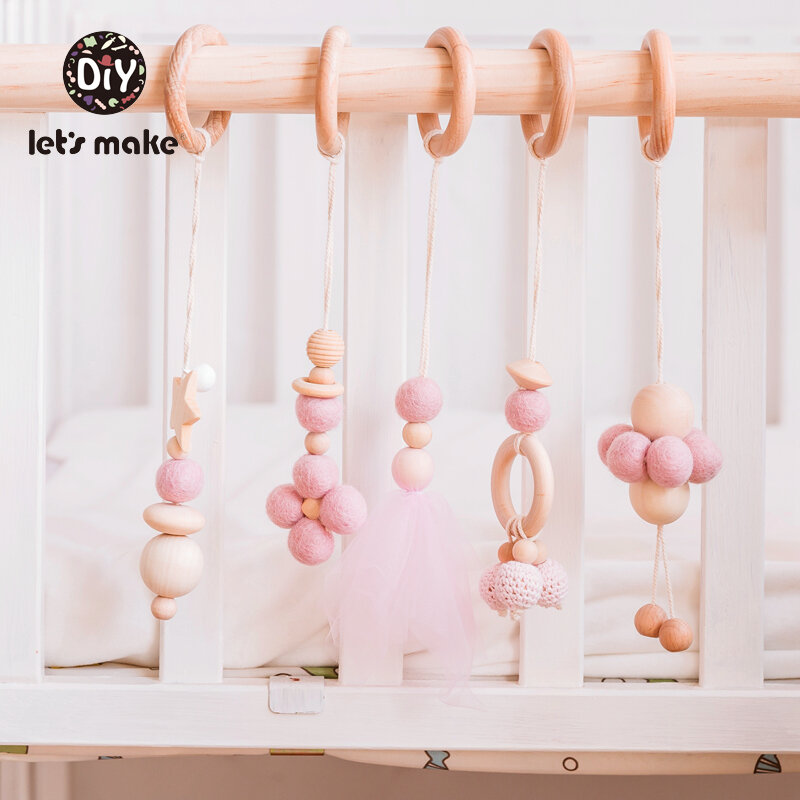 Lassen sie Machen Baby Spielzeug Spielen Fitnessraum Spielzeug 5 stücke/SetBoys Und Mädchen Geschenk Cartoon Form Kinderwagen Hängen Für kinder 0-12 Monate Baby Ratles