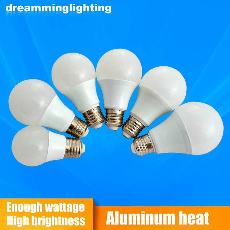 Светодиодная лампа E27 100 - 240 В, алюминиевая основа, освещение для интерьера, 3 Вт, 6 Вт, 9 Вт, 12 Вт, 15 Вт, 18 Вт, 21 Вт, Сменные лампы холодного и теплого белого цвета