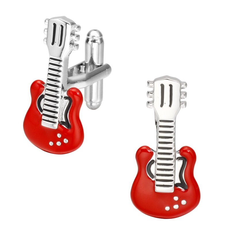 MeMolissa 18 Designs Guitar Cufflinks Musical Note Piano Cuff Links Button For Men's French Suit Shirt Jewelry Gift Wholesale