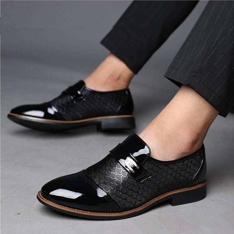 2019 Men formal shoes business men oxfords handsome social wedding men's dress shoes zapatos hombre vestir big size 38-48 A3-76