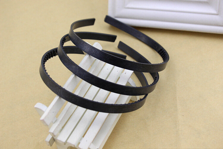 20pcs DIY  headband ABS 10mm 15mm girl step tooth plastic semi-finished HairHoop toothed plastic head buckle white black
