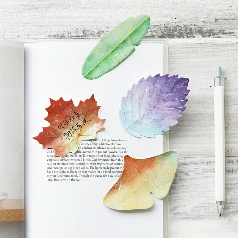 Auto-adesivos com folhas, 30 folhas/bloco, marcador, planejador, planejador, memorando