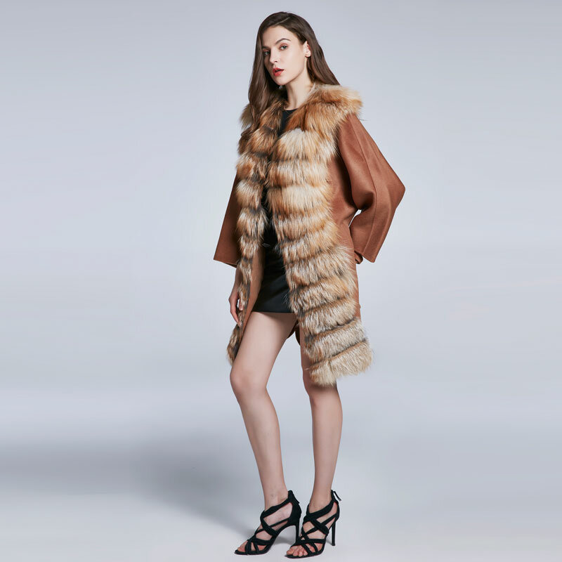 Jkp jaquetas de outono e inverno das mulheres reais casacos de pele de raposa jaqueta de pele natural alta qualidade topos design de moda urbana 2022 novo