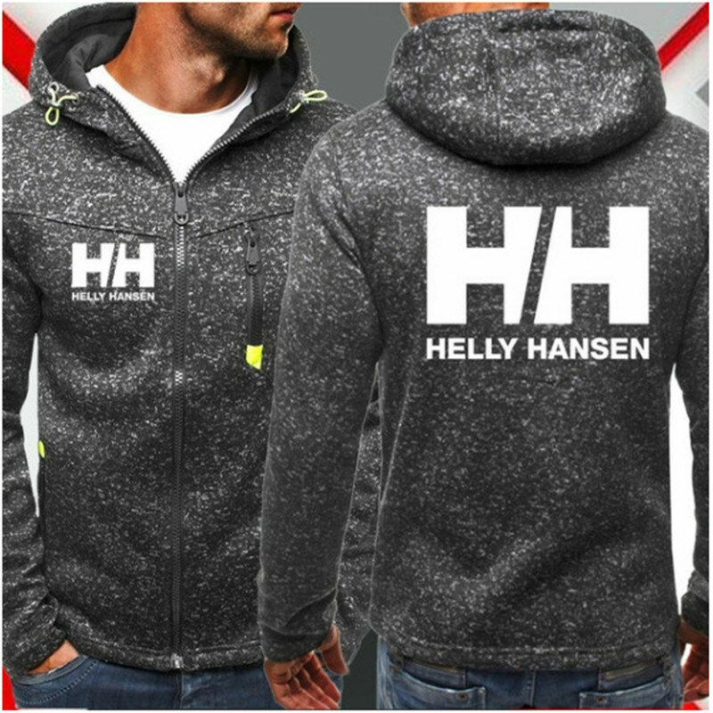2019 nowych moda z kapturem kurtka Helly Hansen drukowane mężczyźni bluzy z kapturem bluzy Casual bluza z kapturem płaszcz Plus sweter z polaru