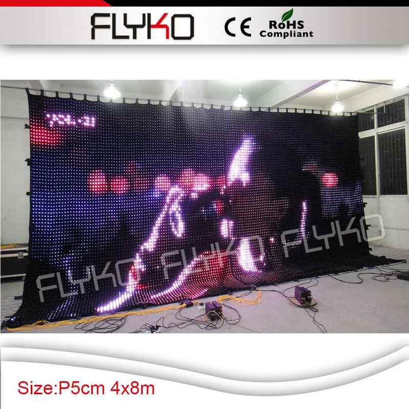 4x8 м 5 см элегантный дизайн Светодиодная занавеска для видеосъемки/Мягкая светодиодная ткань для видеосъемки DJ сценический дисплей экран чехол для полета