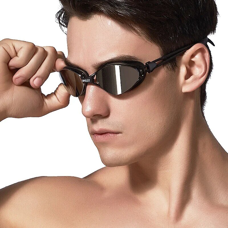 Copozz Professionalแว่นตาAnti-Fog UVป้องกันแว่นตาว่ายน้ำปรับได้ผู้ชายผู้หญิงกันน้ำซิลิโคนแว่นตาแว่นตา