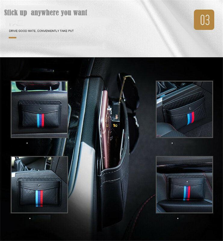 سيارة المنظم جيوب صندوق تخزين السيارات سيارة جمع حقيبة للهاتف المحمول بطاقات لزجة حقيبة الداخلية اكسسوارات