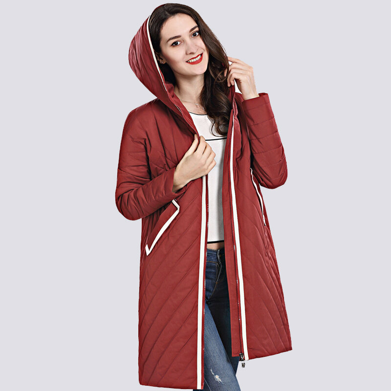 2020 High Quality Women's Coat Spring Autum Female Windproof Thin Parka Long Plus Size Hooded New Designs Women Jackets Outwear