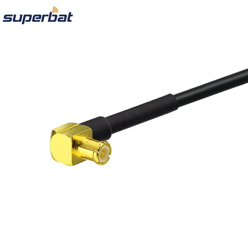 Cable Coaxial Superbat IPX/U.FL de ángulo recto hembra a MCX macho de ángulo recto RF Pigtail 1,13mm 20cm para antena inalámbrica