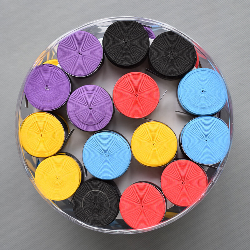 Empuñaduras de raqueta de tenis, empuñaduras de bádminton perforadas, antideslizantes, sensación seca, varios colores, 60 unidades por lote