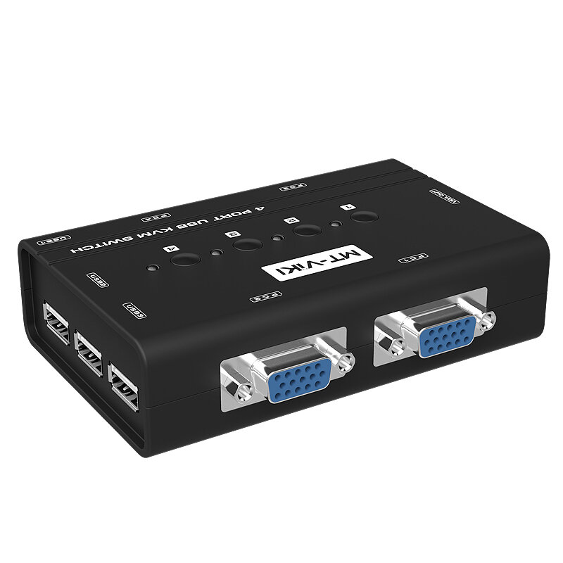 MT-VIKI 4 Port instrukcja VGA przełącznik KVM z USB konsoli i oryginalnego kabla 1 zestaw klawiatura i mysz kontroli 4 komputer MT-460KL