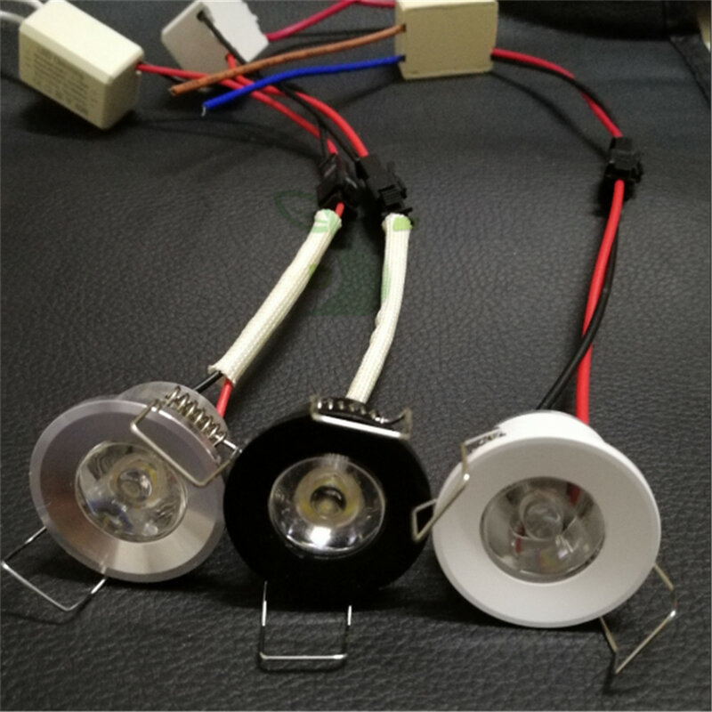 Mini LED Downlight para lâmpada embutida no teto, Dimmable Down Lights com driver, sob o gabinete, Spot Light, 1W, 3W, AC85, 265V, 27mm