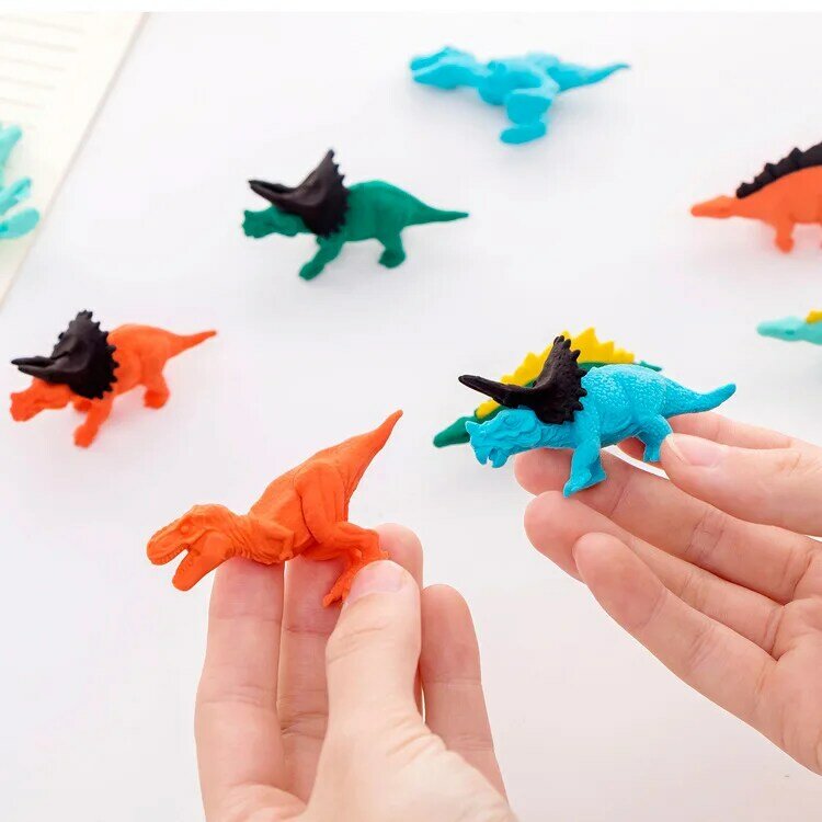 1 sztuk kreatywny Cartoon kształt dinozaura gumka uczeń gumowe artykuły papiernicze hurtownia nagrody dla dzieci