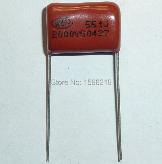 50pcs CBB capacitor 561 2000V 561J 2KV 560pF 0.56nF P15 CBB81 Metalizado Filme de Polipropileno Capacitor