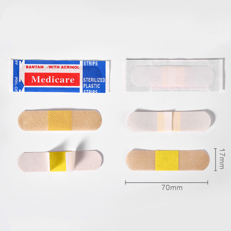 100Pcs/Pack Non-woven Wunde Heftpflaster Medizinische Anti-Bakterien Band Aid Bandagen Aufkleber Home Reise first Aid Kit Liefert