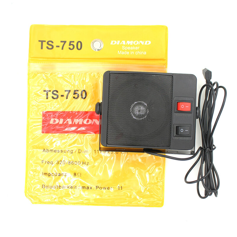 Heavy Duty ลำโพงภายนอก TS-750 TS750 สำหรับโทรศัพท์มือถือวิทยุ 3.5 มม. วิทยุ CB Hf Transceiver Car Walkie Talkie ลำโพง