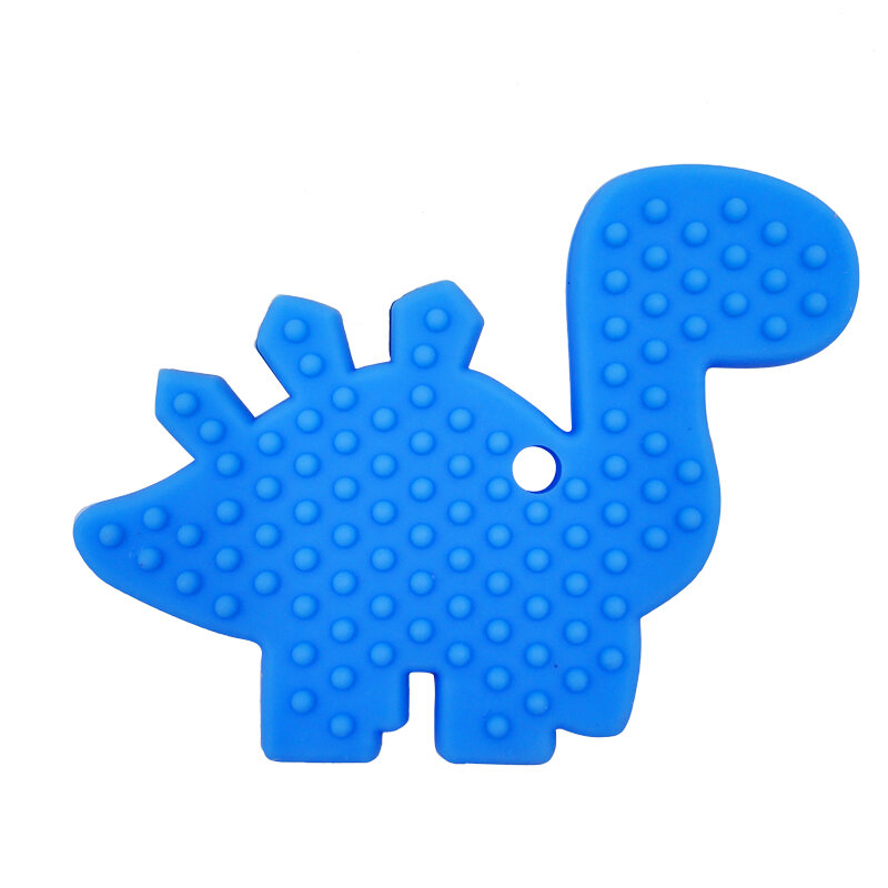 Safe Toddler Baby Teethers BPA Free Cute Animal Dinosaur Infant DIY Ring Teether Baby Silicone Chew Charms Kids Teething Toys