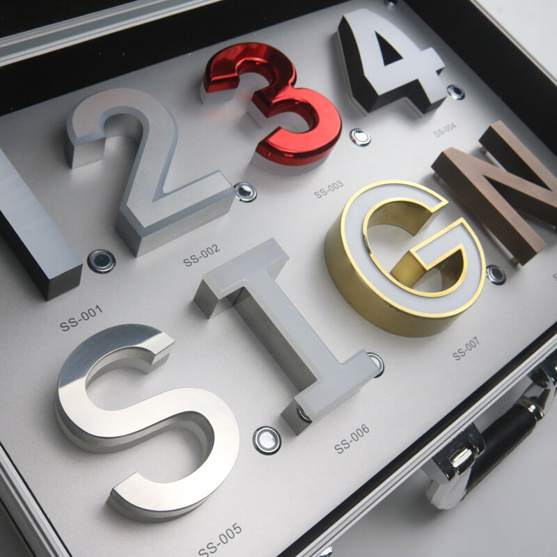 Lettera di canale principale acciaio inossidabile 3D della scatola del campione delle lettere del segno principale per il segno del negozio