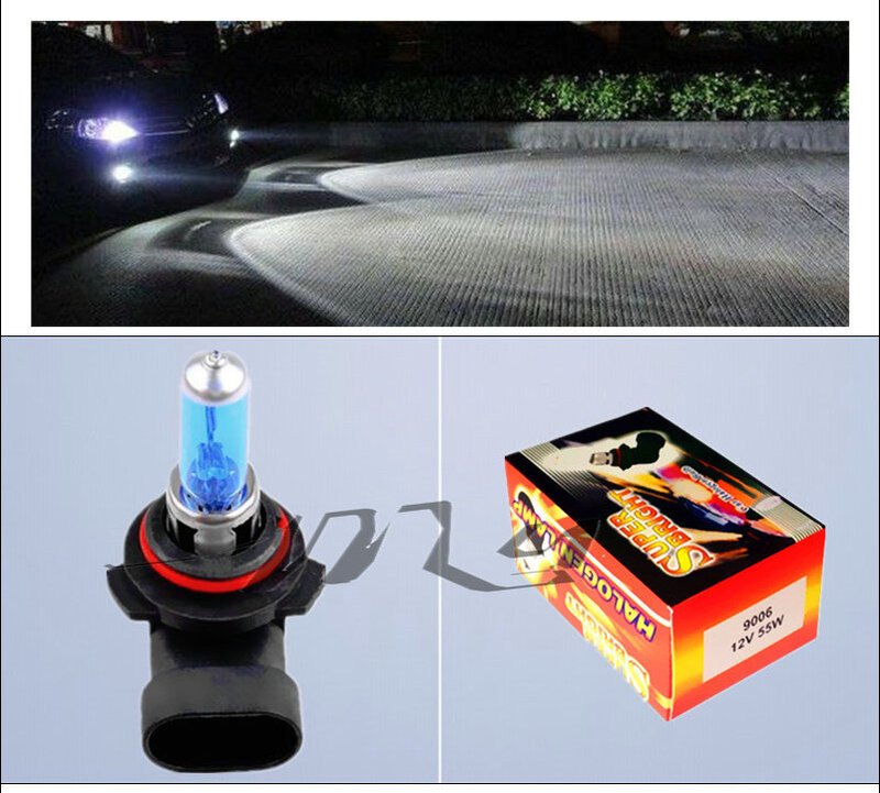 9006 HB4 55W żarówki halogenowe intensywna biała reflektory światła przeciwmgielne lekkie do biegania parking 12V głowy źródło światła samochodu dzień
