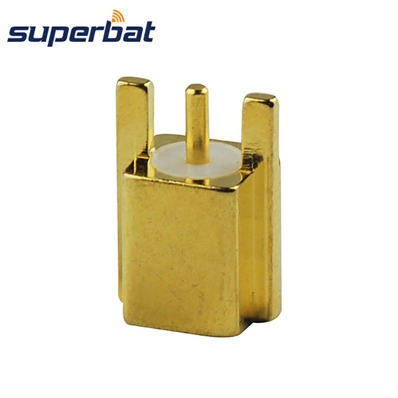 Superbat 5pcs MCX End Launch Female Edge PCB Mount RF Coaxial Connector Gold-plated Straight