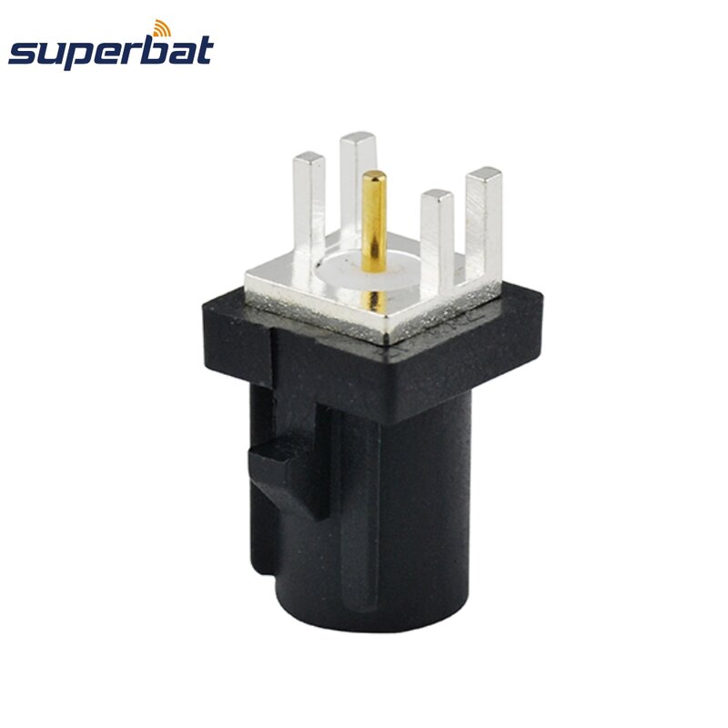 Superbat-conector de 10 piezas Fakra A Black/9005 PCB, Conector de lanzamiento de extremo macho para coche, Radio para aplicaciones inalámbricas y GPS