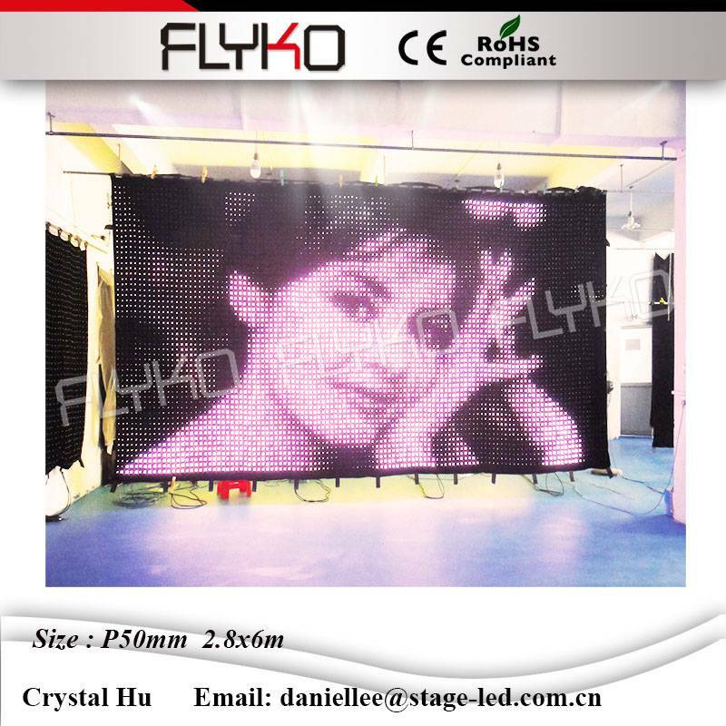 Led edit software Flyko led light black backdrop  P50mm 2.8x6m