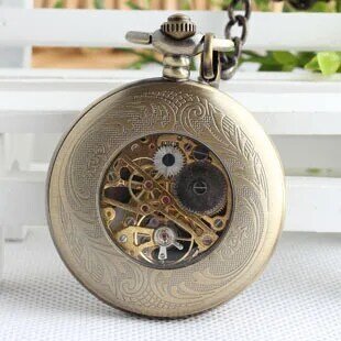 Reloj de bolsillo mecánico antiguo de bronce para hombres y mujeres, Retro, suizo, Cruz Roja, clásico, tono bronce, regalo de cumpleaños, 3XJ054