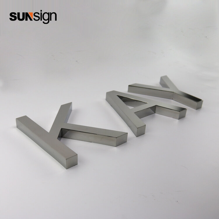 Silver brushed small decorative metal cut alphabet letters