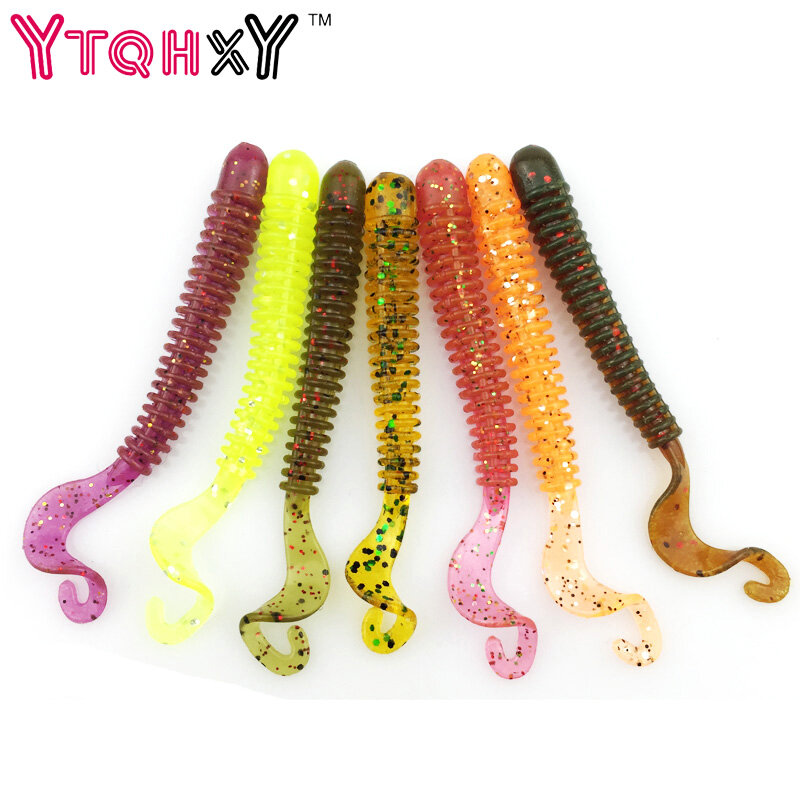 5pcs/lot Fishing lure soft with salt smell 1.3g/6cm vivid Fishing Worm Swimbait Soft Lure Fishing Bait fishing tackle YE-327