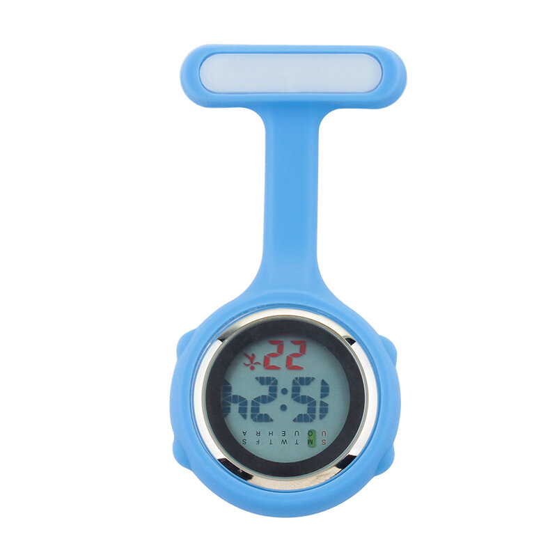 Unisex Digital Silicone Nurse Quartz Relógios, relógio de bolso, broche, relógio lapela, médico, relógio, moda, presente casual, 2021