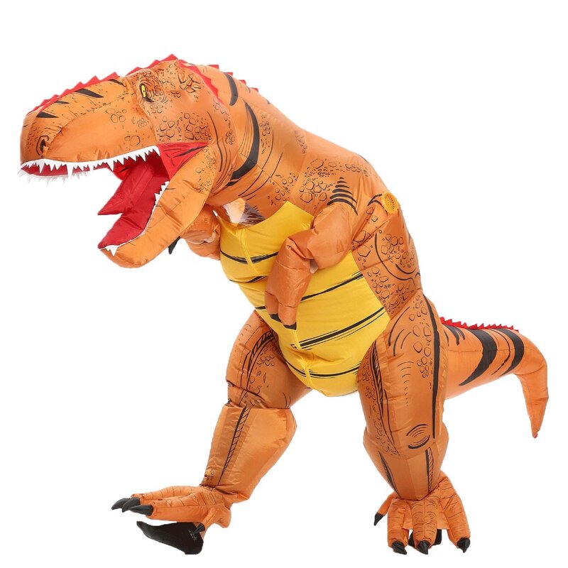 Fantasia de dinossauro inflável t-rex trex, adulto, halloween, mulheres, homens, animal, cosplay, festa, feriado, macacão milagroso