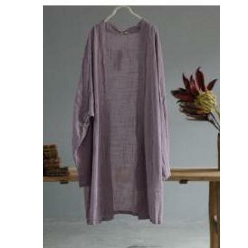 USWMIE-Blusa literaria Simple para mujer, camisa holgada de Color puro con protección solar, cuello en V, talla grande, Otoño, 2020
