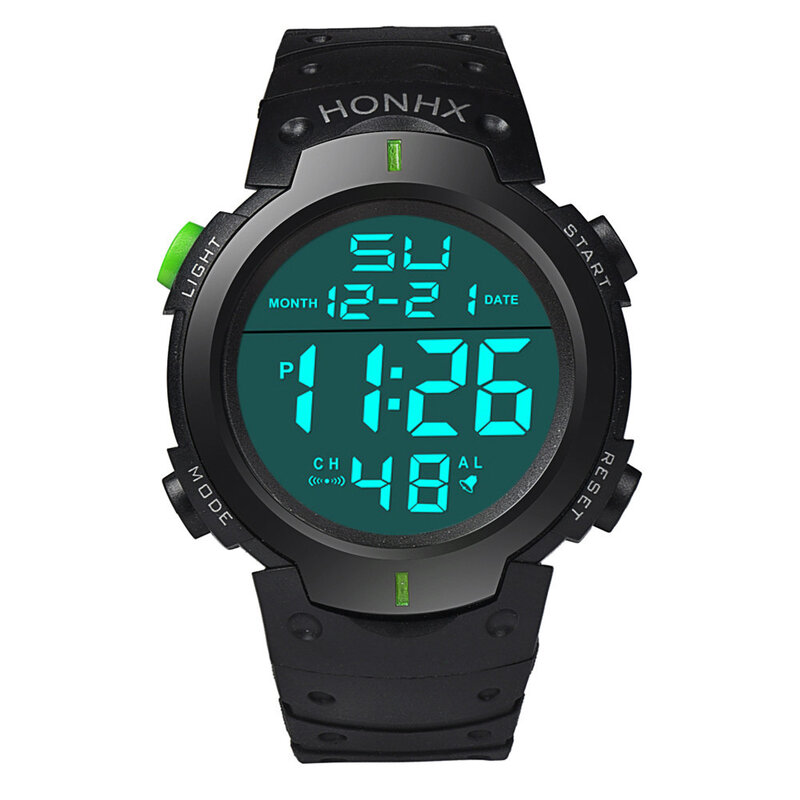 Do Menino Dos Homens de moda À Prova D' Água Digital LCD Cronômetro Data de Borracha Relógio De Pulso Esporte Luminous relógio de pulso de marcas De Luxo Esporte #20